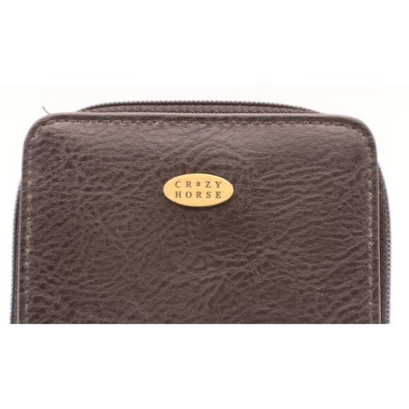 Liz Claiborne Crazy Horse Black Wallet Zip Snap Bi-Fold ID Card Holder Organizer - Picture 4 of 14